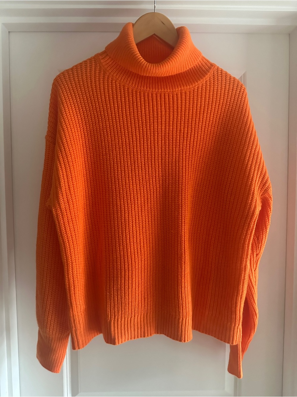 Velma Costume Orange Turtleneck Rib Knit Sweater